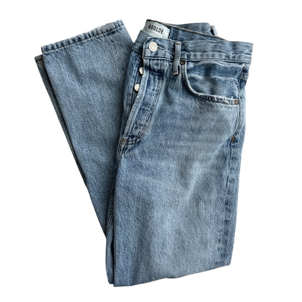 Agolde Light Blue Cropped Jeans